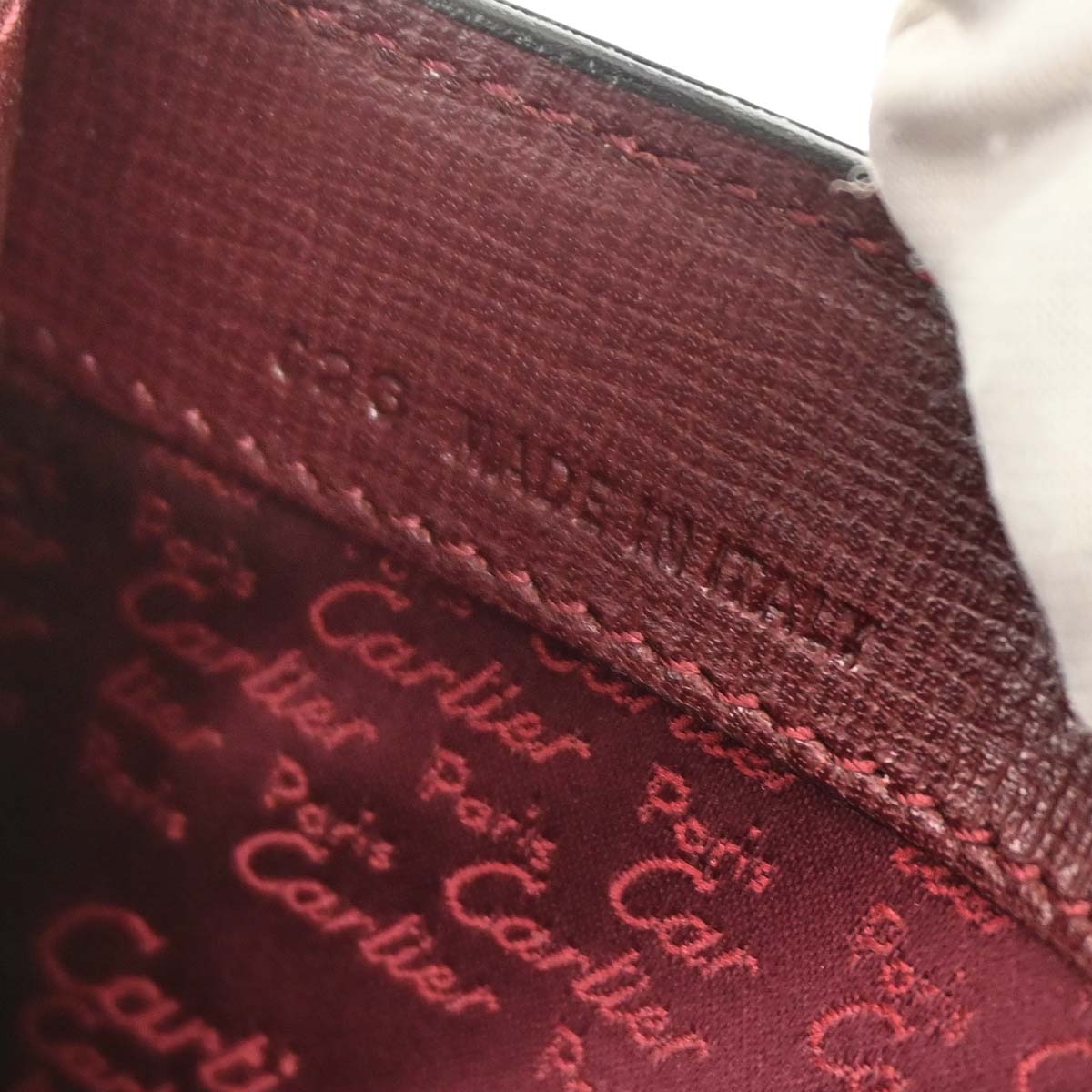 Cartier Bordeaux Leather Handbag