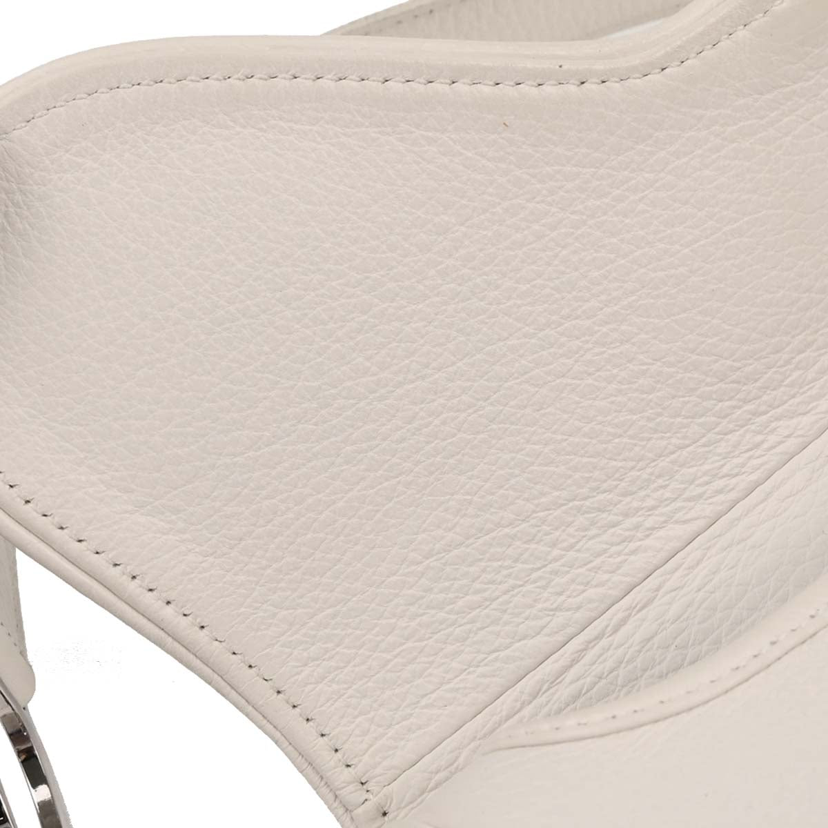 Christian Dior 2006 White Leather Saddle Handbag