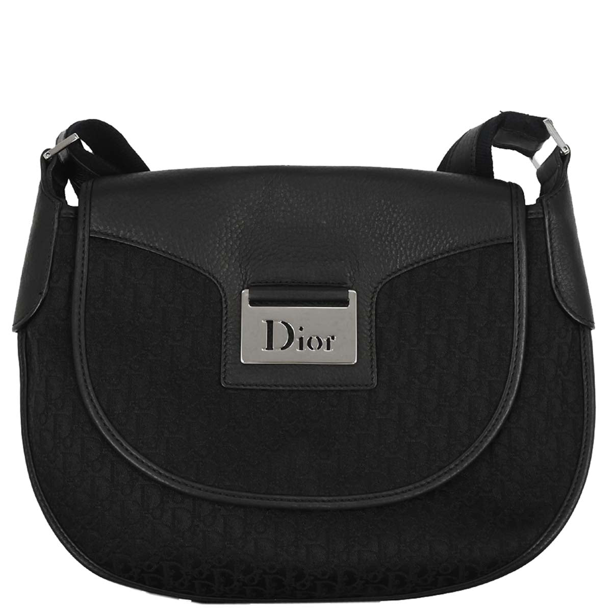 Christian Dior Black Trotter Street Chic Shoulder Bag
