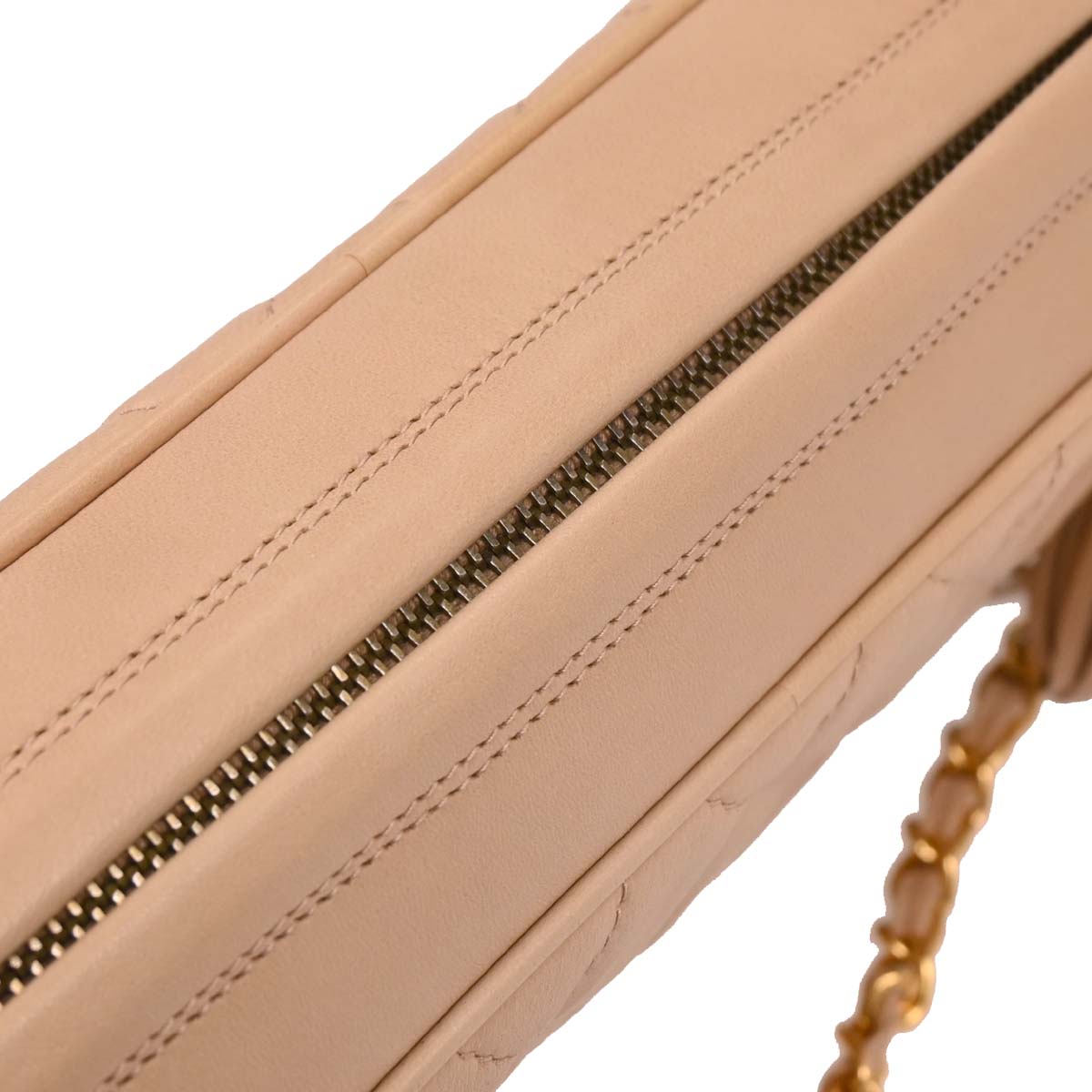 Chanel 1994-1996 Beige Lambskin Camera Bag Small