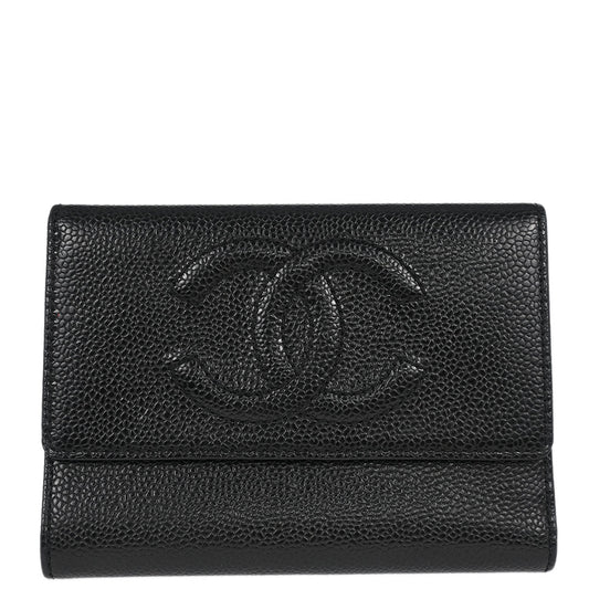 Chanel Black Caviar Trifold Wallet