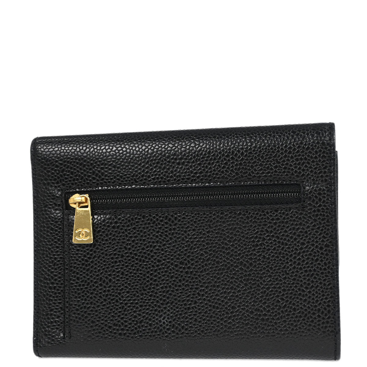 Chanel Black Caviar Trifold Wallet