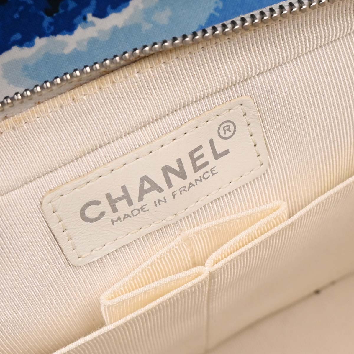 Chanel 2001-2003 Blue Canvas Surf Line Choco Bar Shoulder Bag