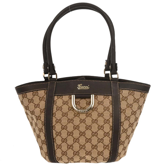 Gucci Beige Canvas GG Tote Handbag