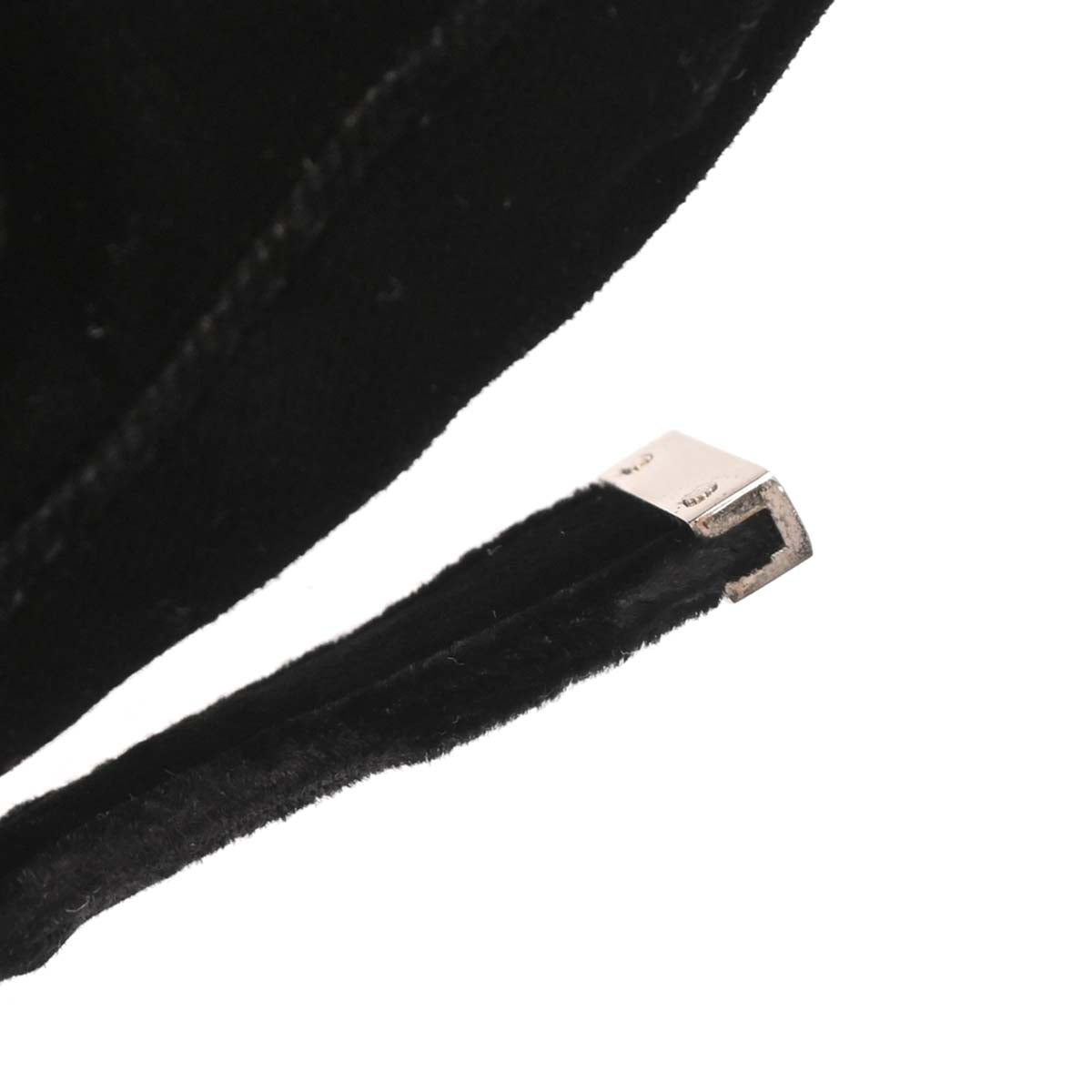 Fendi Black Velvet Baguette Handbag