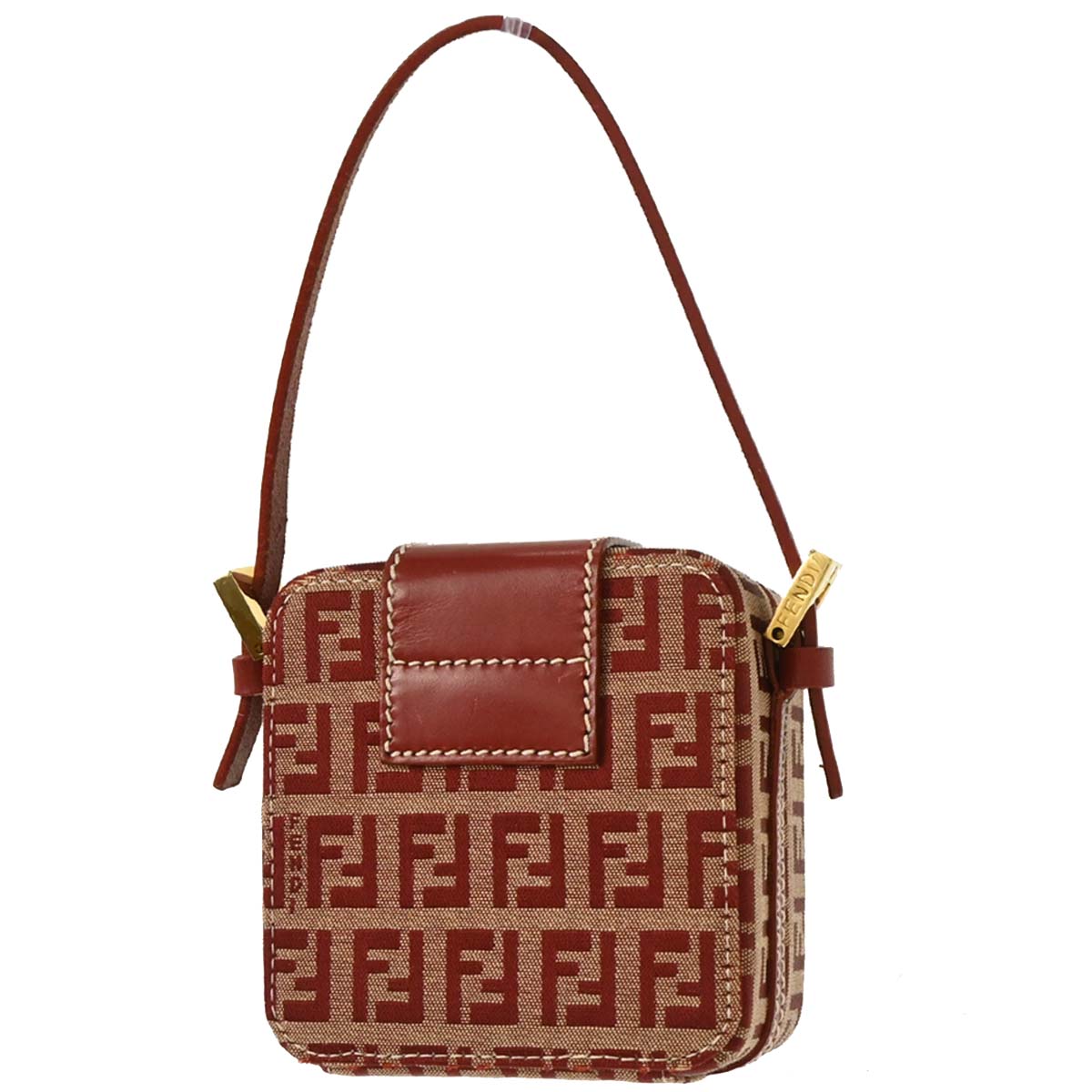 Fendi Red Zucchino Vanity Handbag