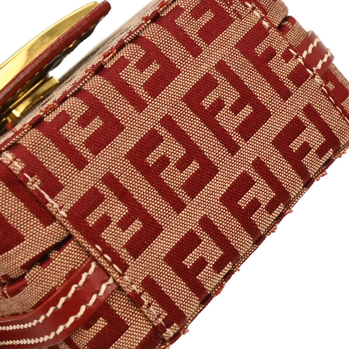 Fendi Red Zucchino Vanity Handbag