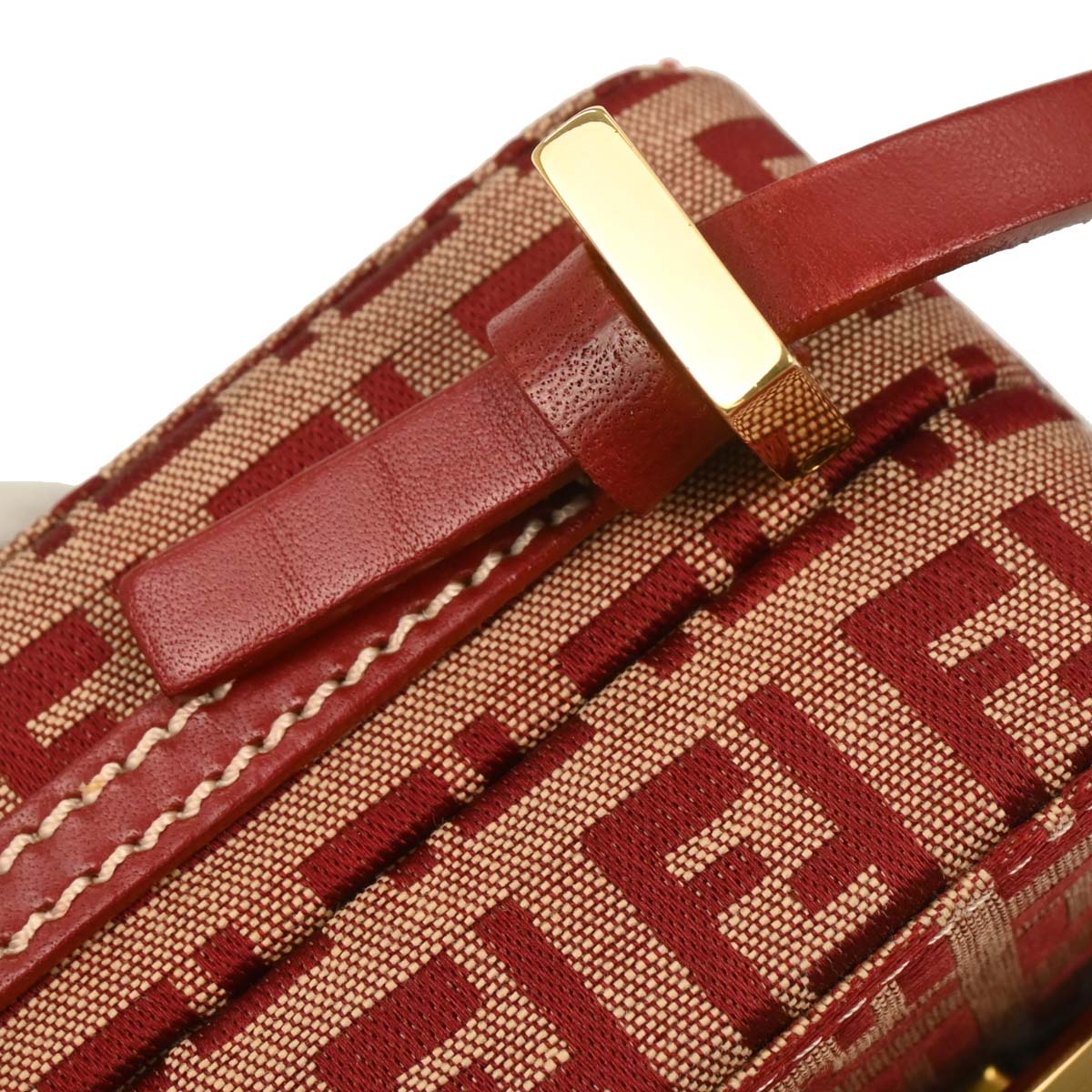 Fendi Red Zucchino Vanity Handbag