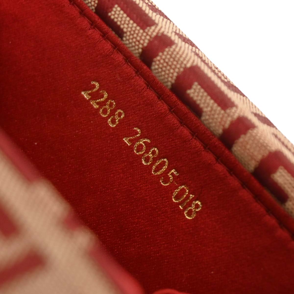 Fendi Red Zucchino Vanity Handbag