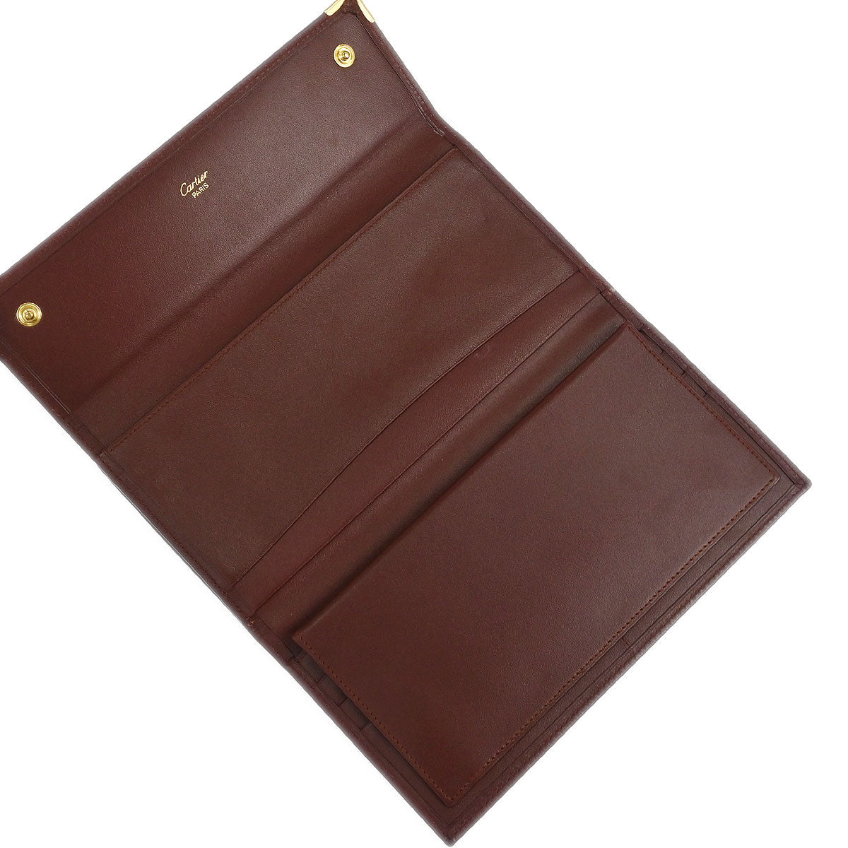 Cartier Bordeaux Trifold Long Wallet