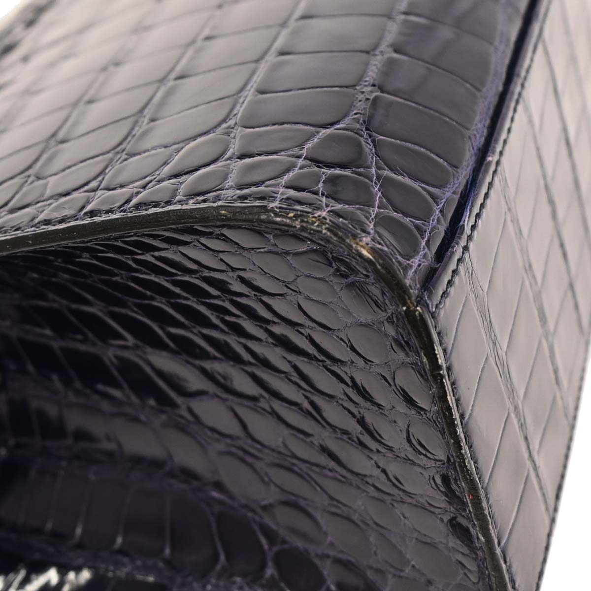Hermes * Raisin Alligator Kelly Sport PM Shoulder Bag