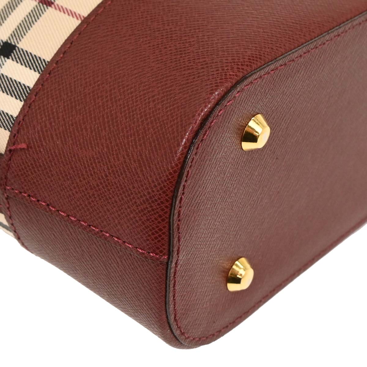 Burberry Beige Bordeaux Burberry Check Shoulder Bag