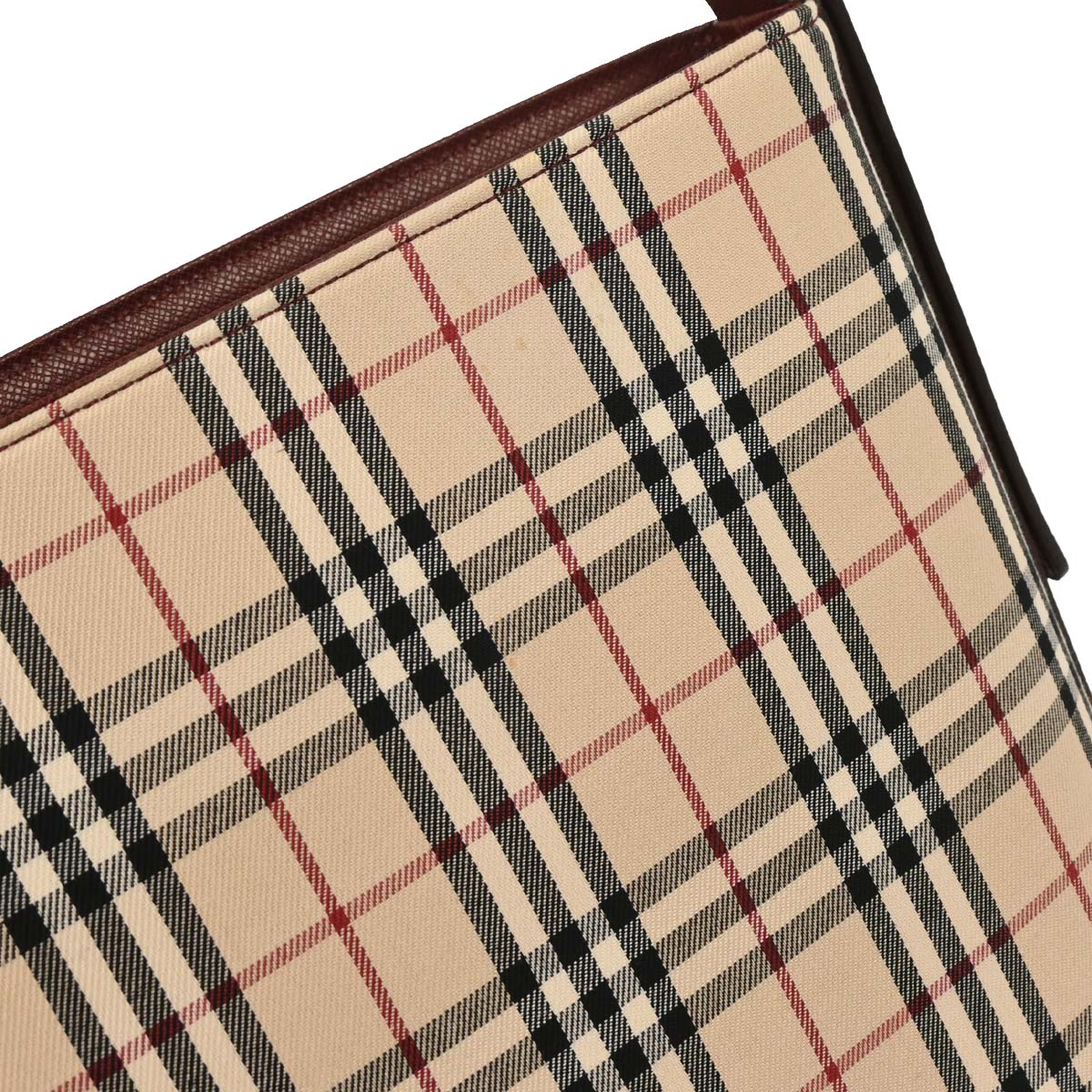 Burberry Beige Bordeaux Burberry Check Shoulder Bag