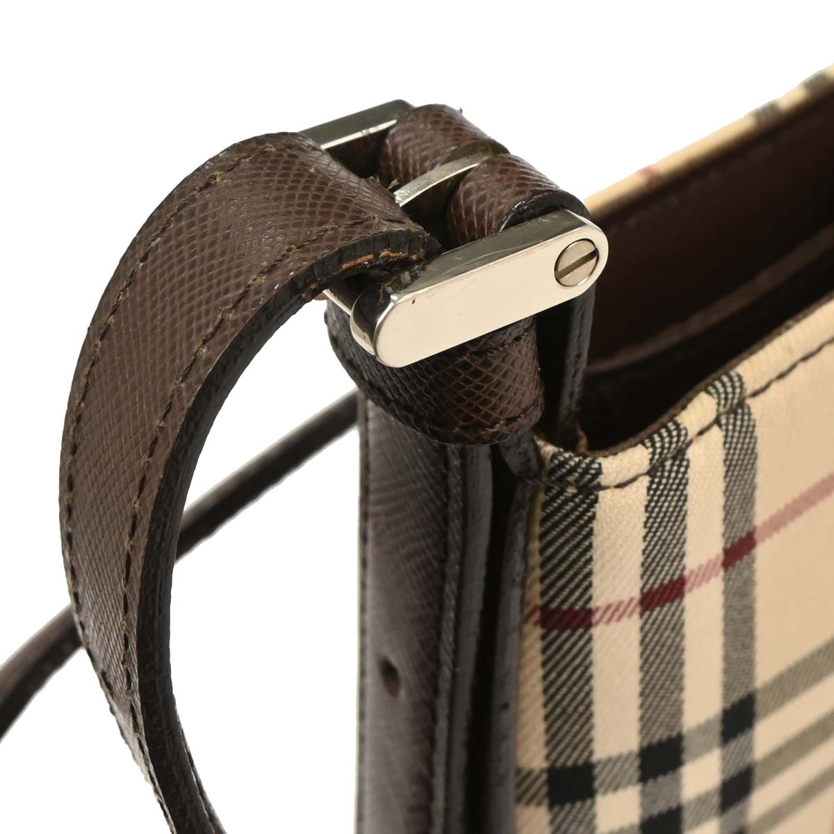 Burberry Beige Brown Burberry Check Shoulder Bag