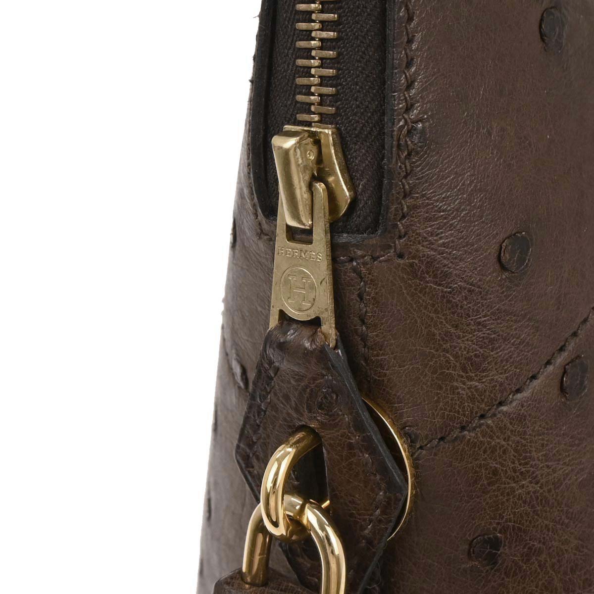Hermes * Havane Ostrich Bolide 35 2way Shoulder Handbag