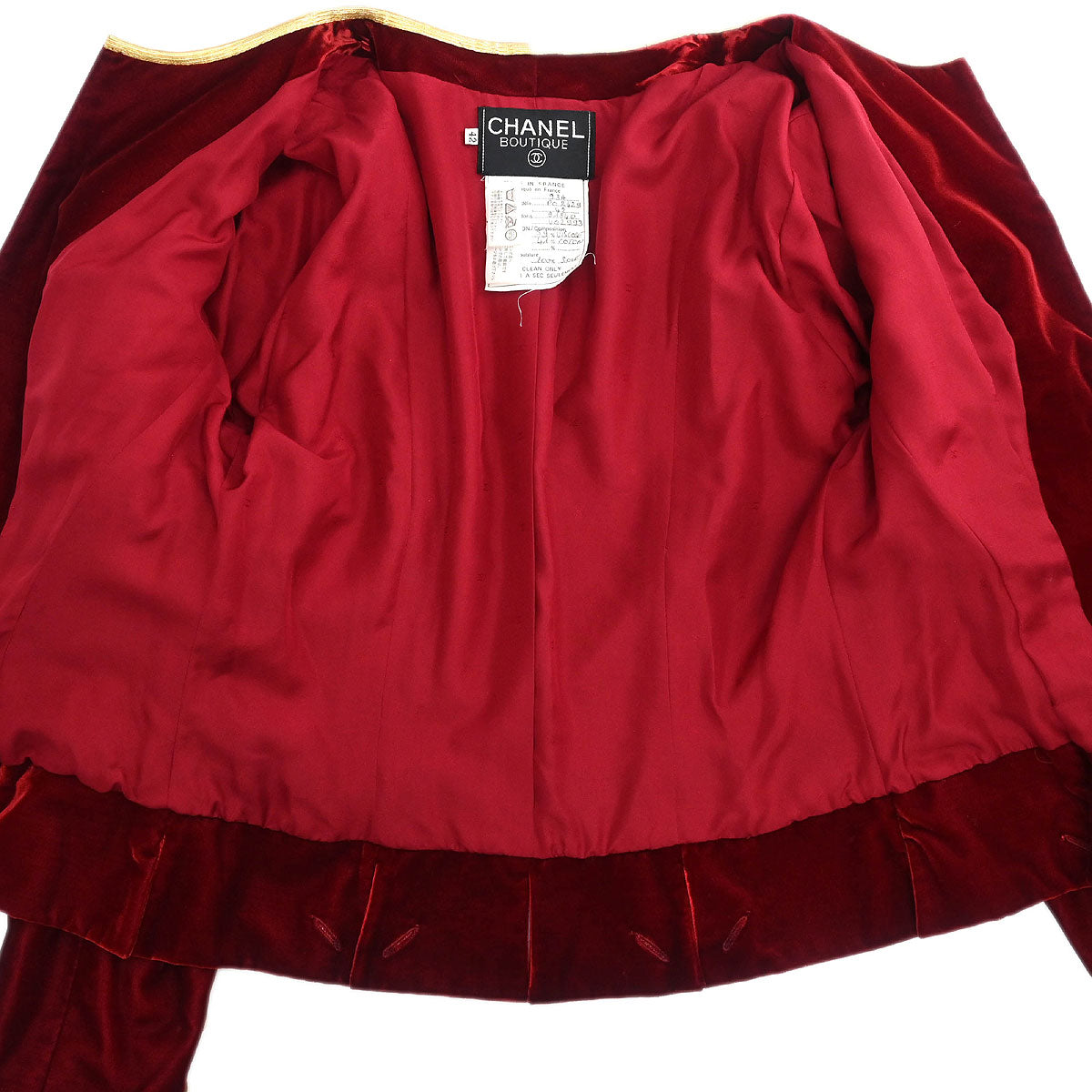 Chanel 1993 Single Breasted Jacket Bordeaux #42