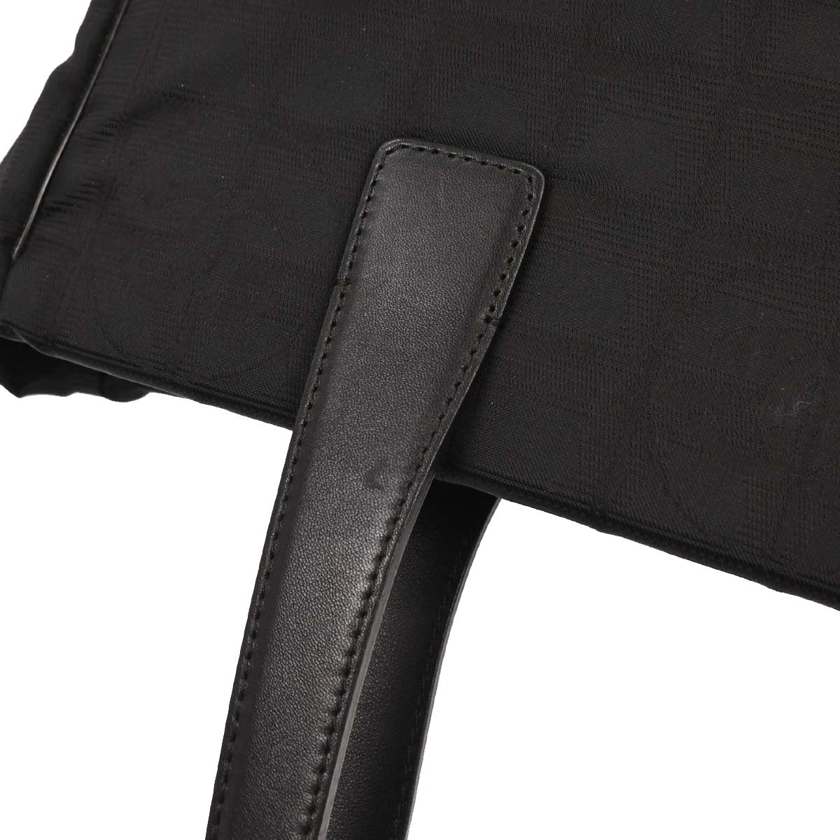Chanel 2008-2009 Black Jacquard Nylon Travel Line Tote Handbag