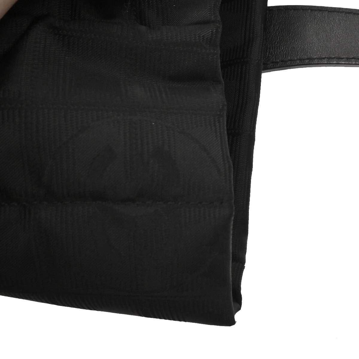 Chanel 2008-2009 Black Jacquard Nylon Travel Line Tote Handbag