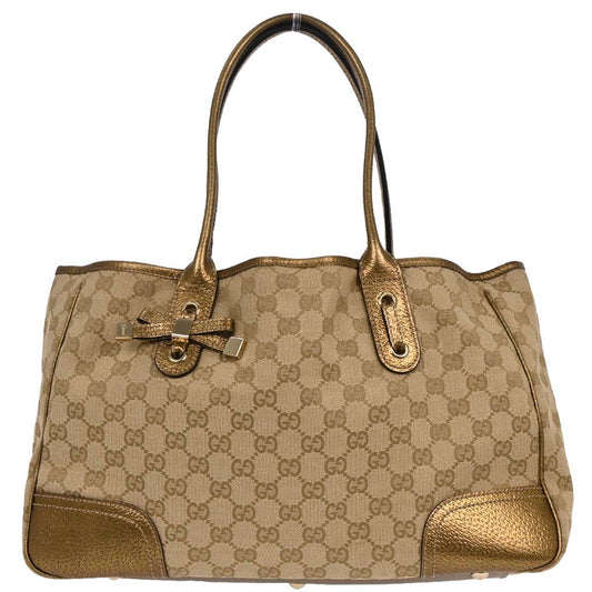 Gucci Beige Gold GG Tote Bag
