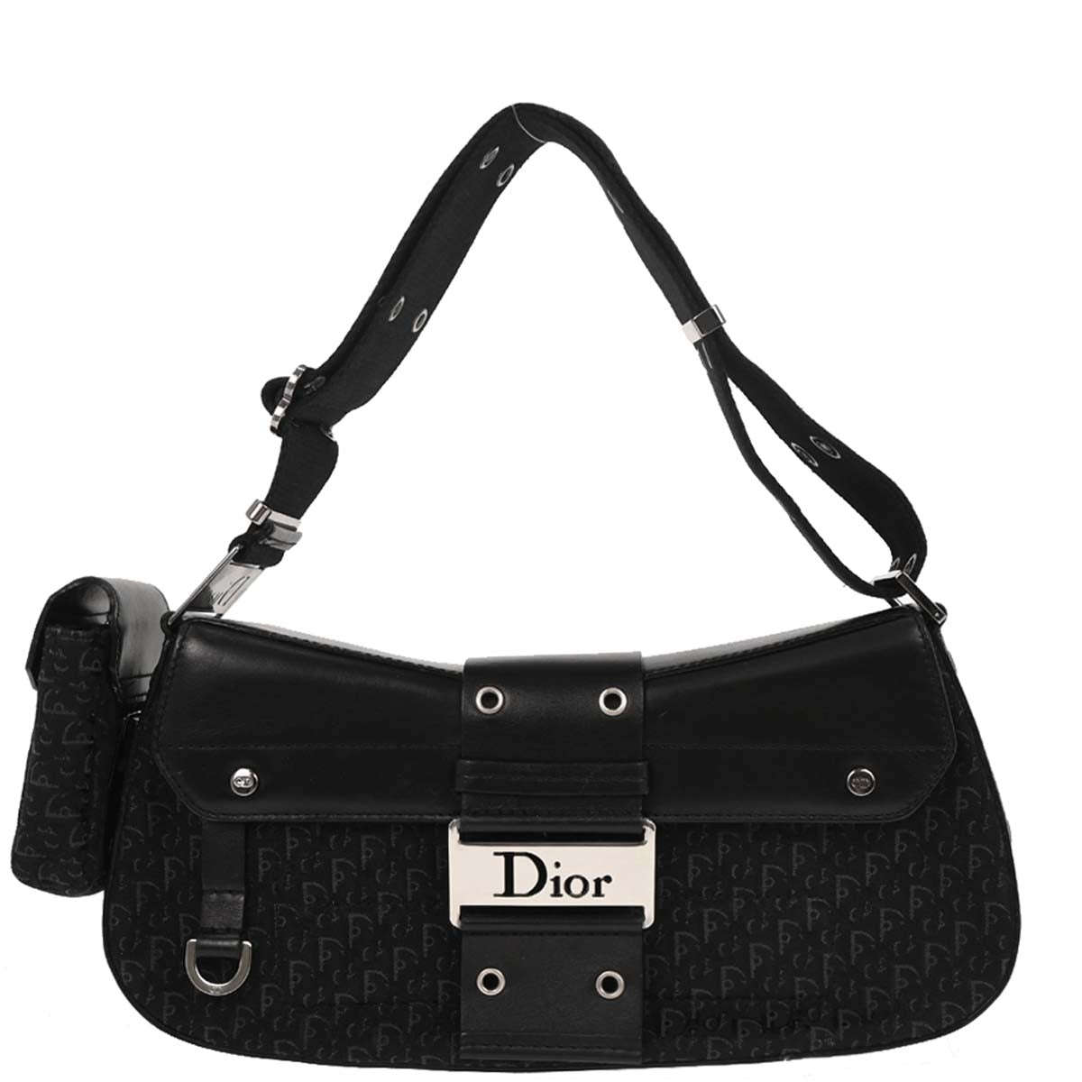 Christian Dior 2002 Black Trotter Street Chic Shoulder Bag