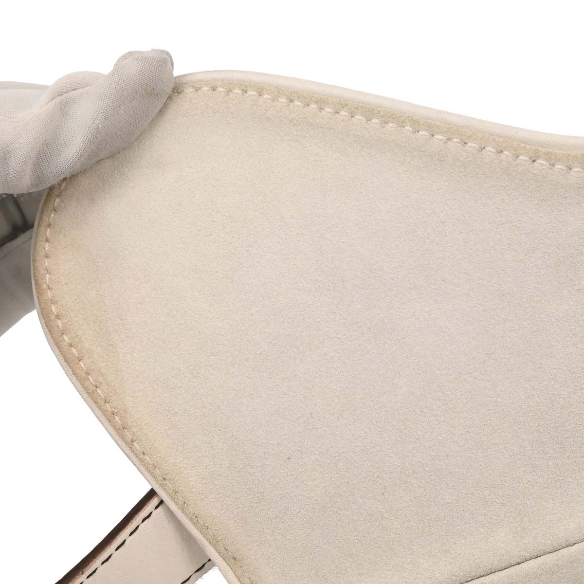 Christian Dior 2003 White Leather Saddle Handbag