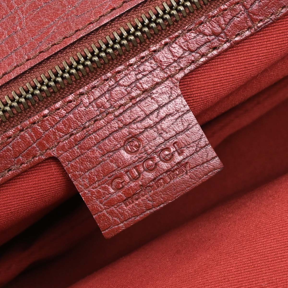 Gucci Red Canvas GG Horsebit Handbag