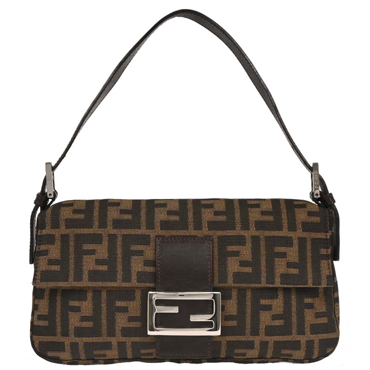 Fendi Brown Zucca Baguette Handbag