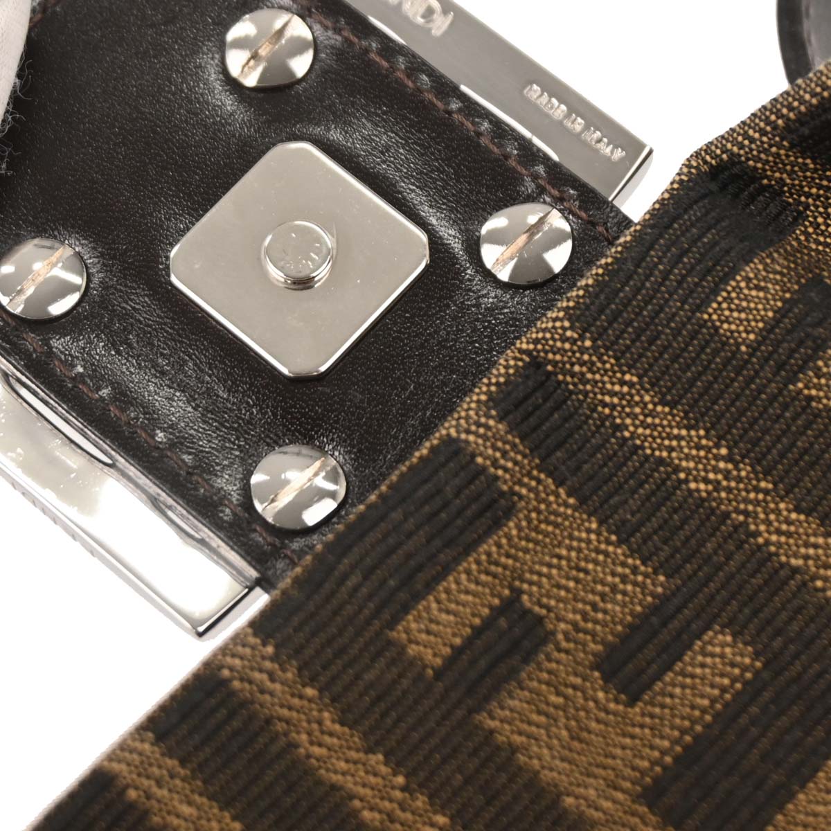 Fendi Brown Zucca Baguette Handbag
