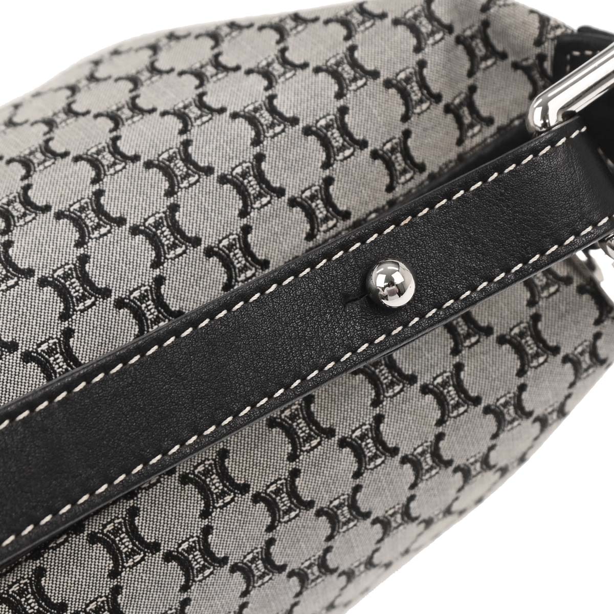 Celine Black Canvas Macadam Handbag