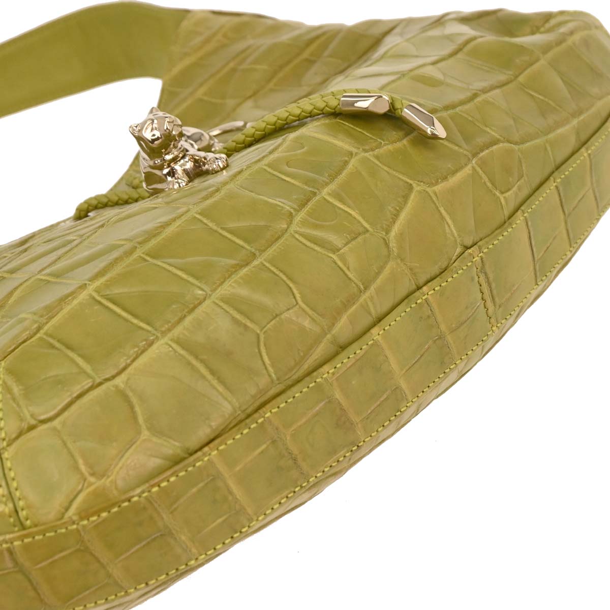 Cartier * Green Crocodile Handbag