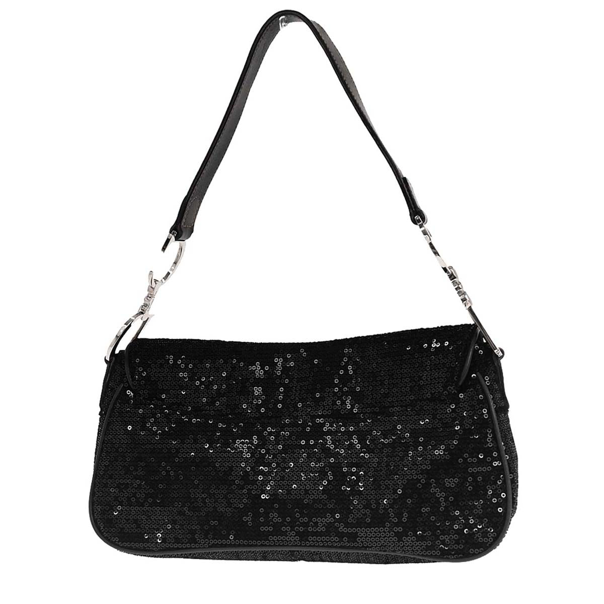 Christian Dior Black Velvet Sequins Handbag