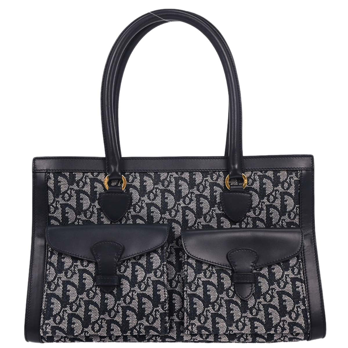 Christian Dior Navy Trotter Tote Bag