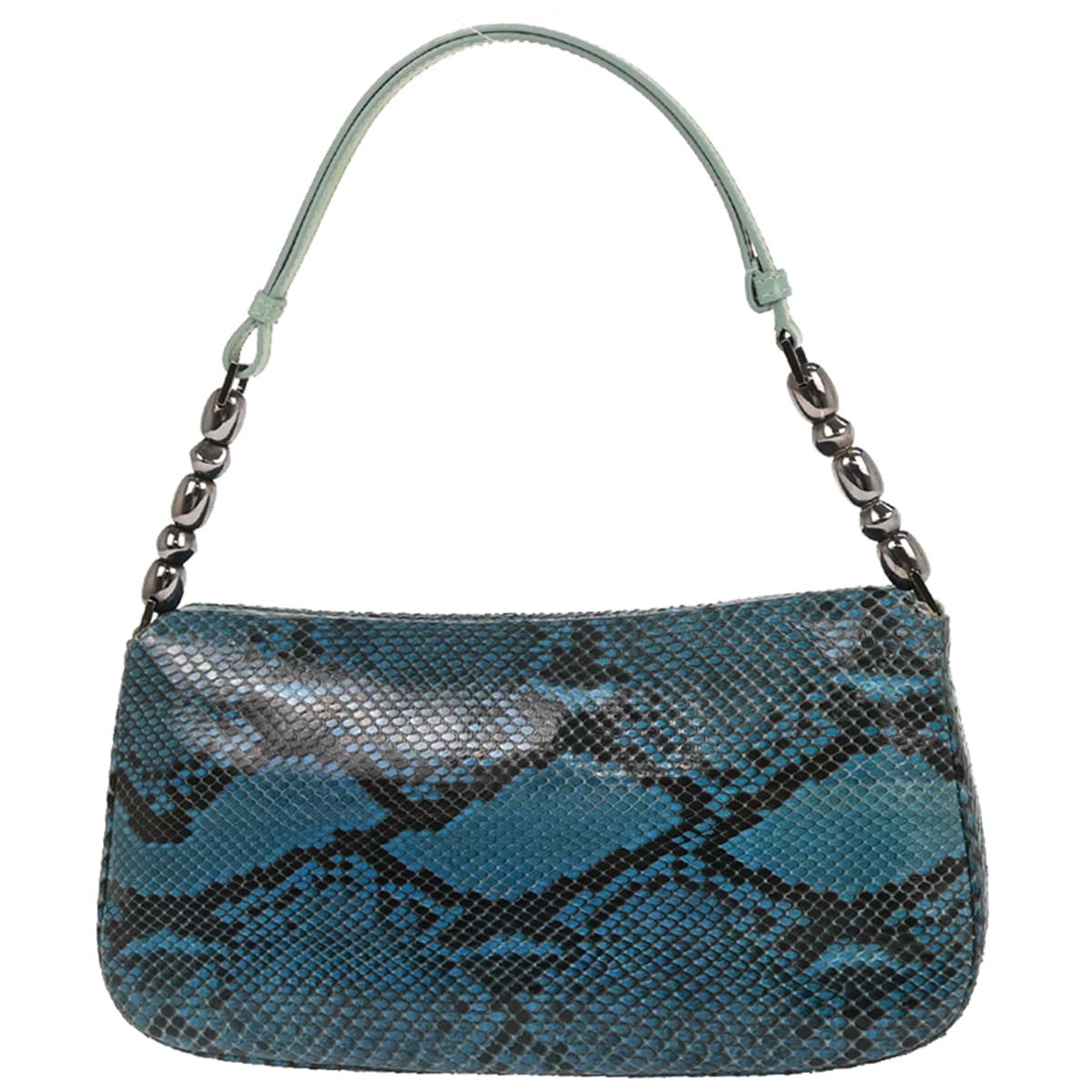 Christian Dior * Turquoise Blue Python Malice Handbag