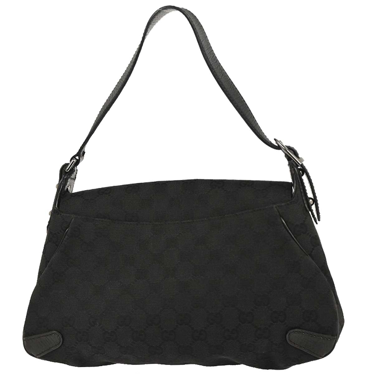 Gucci Black Horsebit GG Handbag