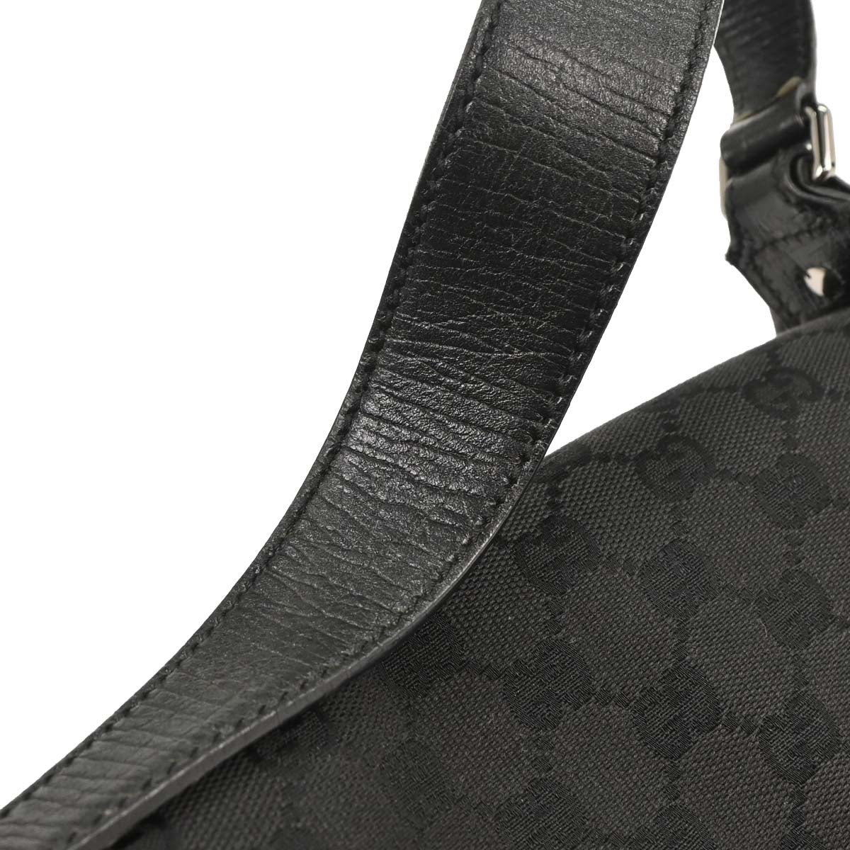 Gucci Black Horsebit GG Handbag