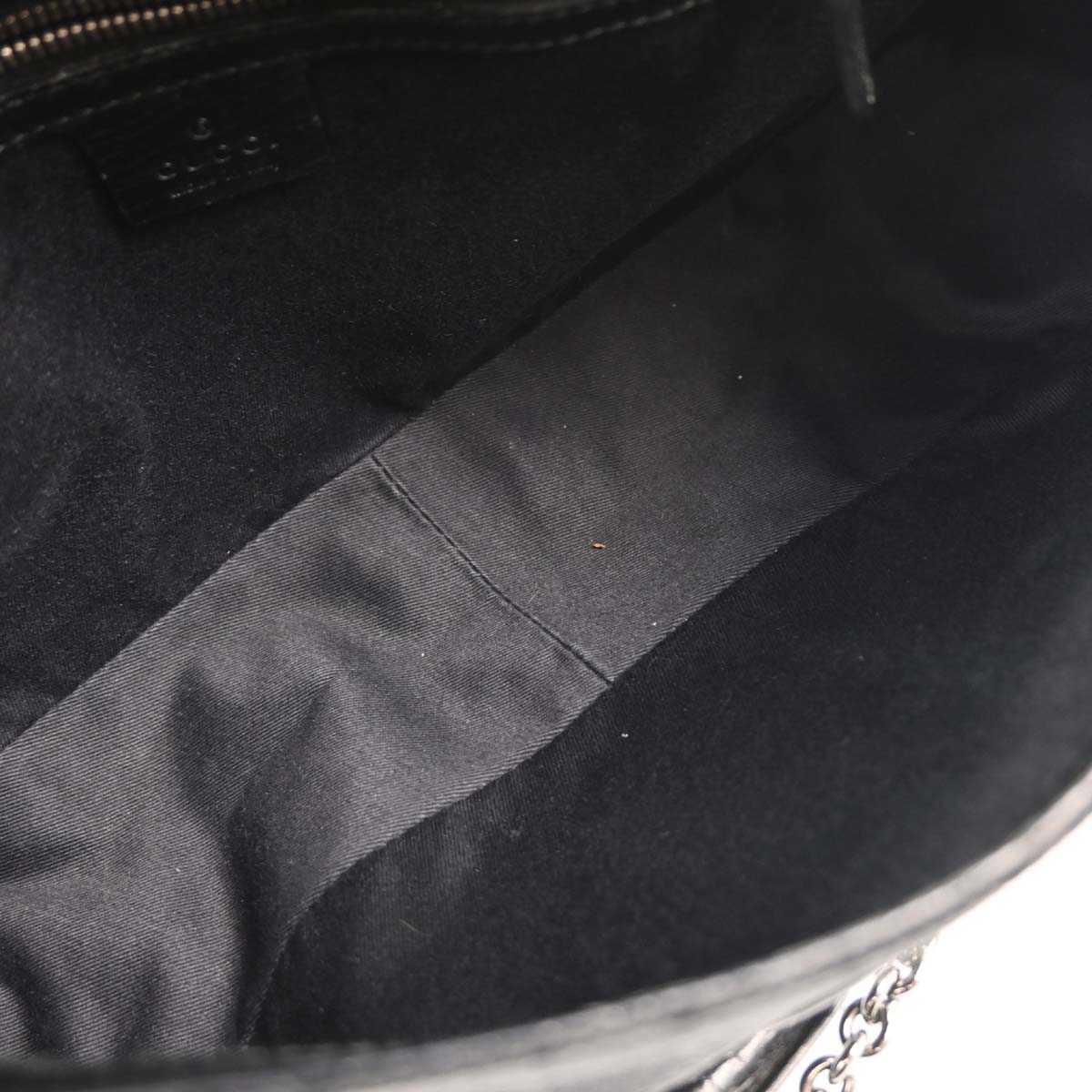Gucci Black Horsebit GG Handbag