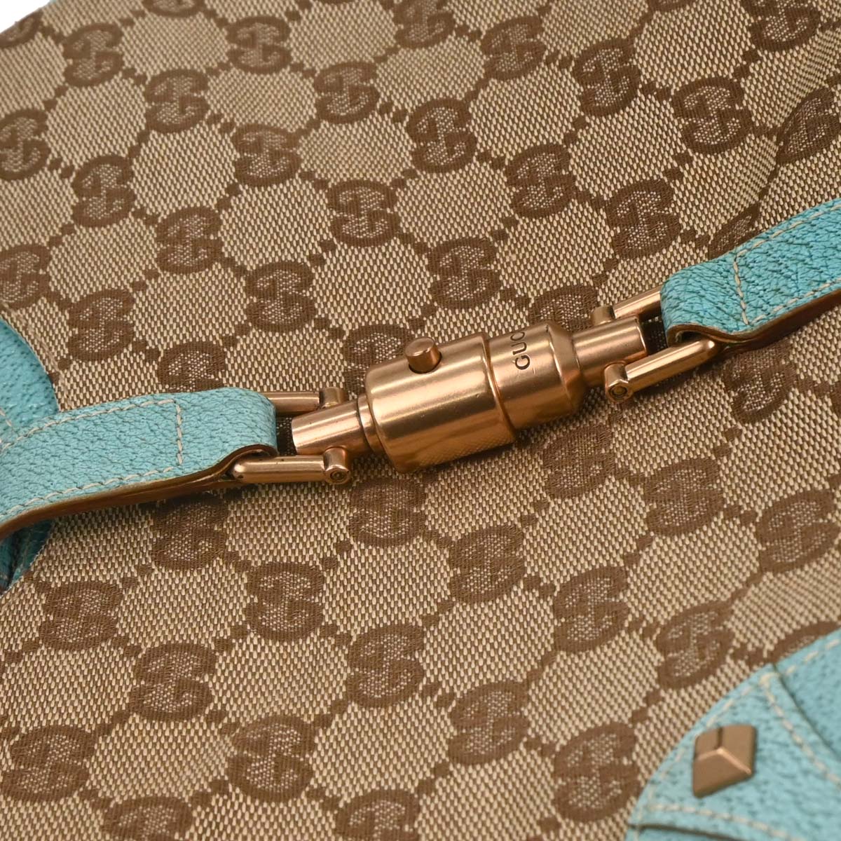 Gucci Beige Blue GG Jackie Handbag