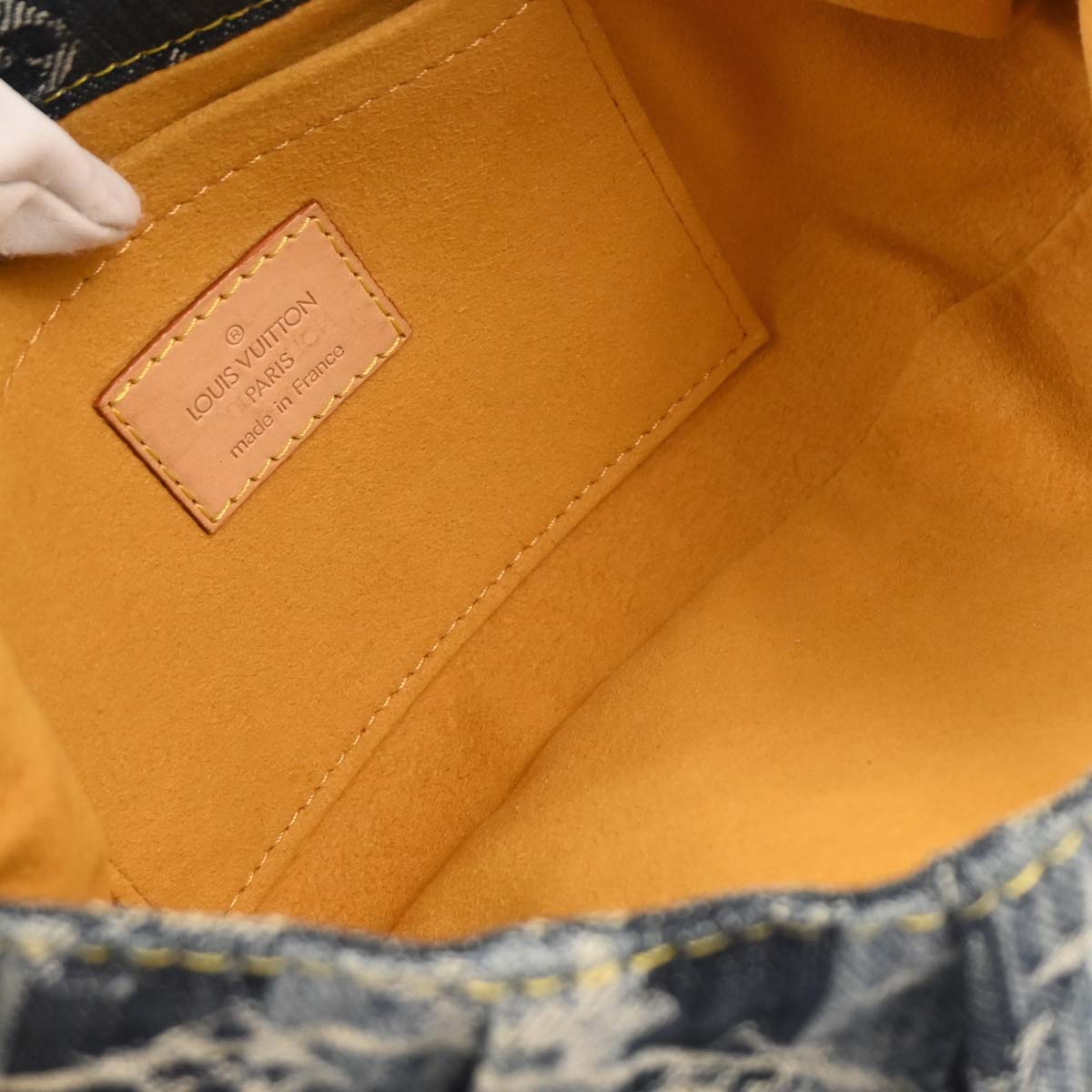 Louis Vuitton Blue Monogram Denim Mini Pleaty Raye Handbag M95333