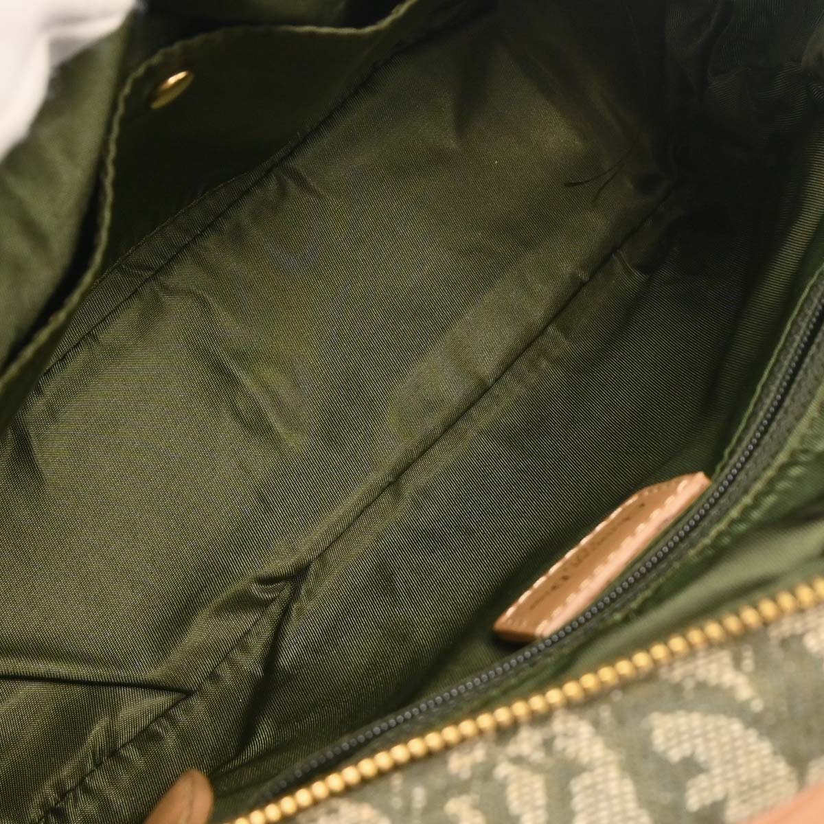 Christian Dior Green Double Saddle Trotter Handbag