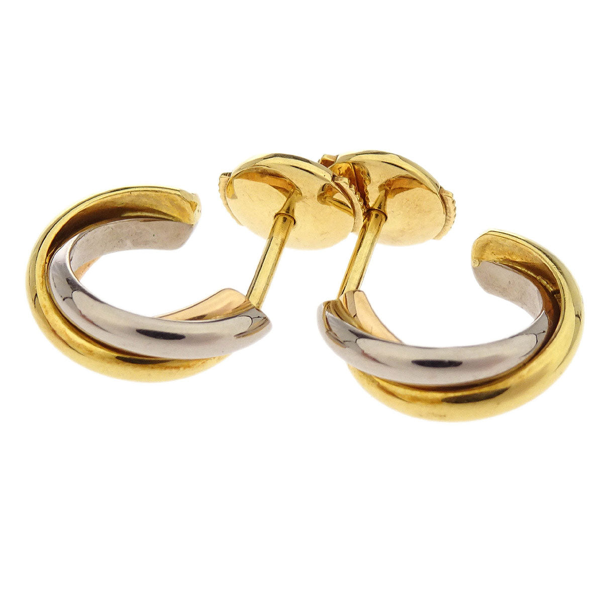Cartier Trinity Earrings Clip-On Gold 18K Au750 FG6293
