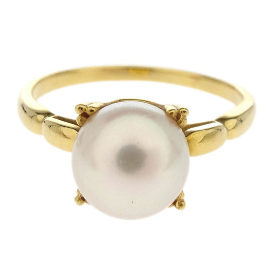 Mikimoto Ring 18K Genuine Pearl Gold #52
