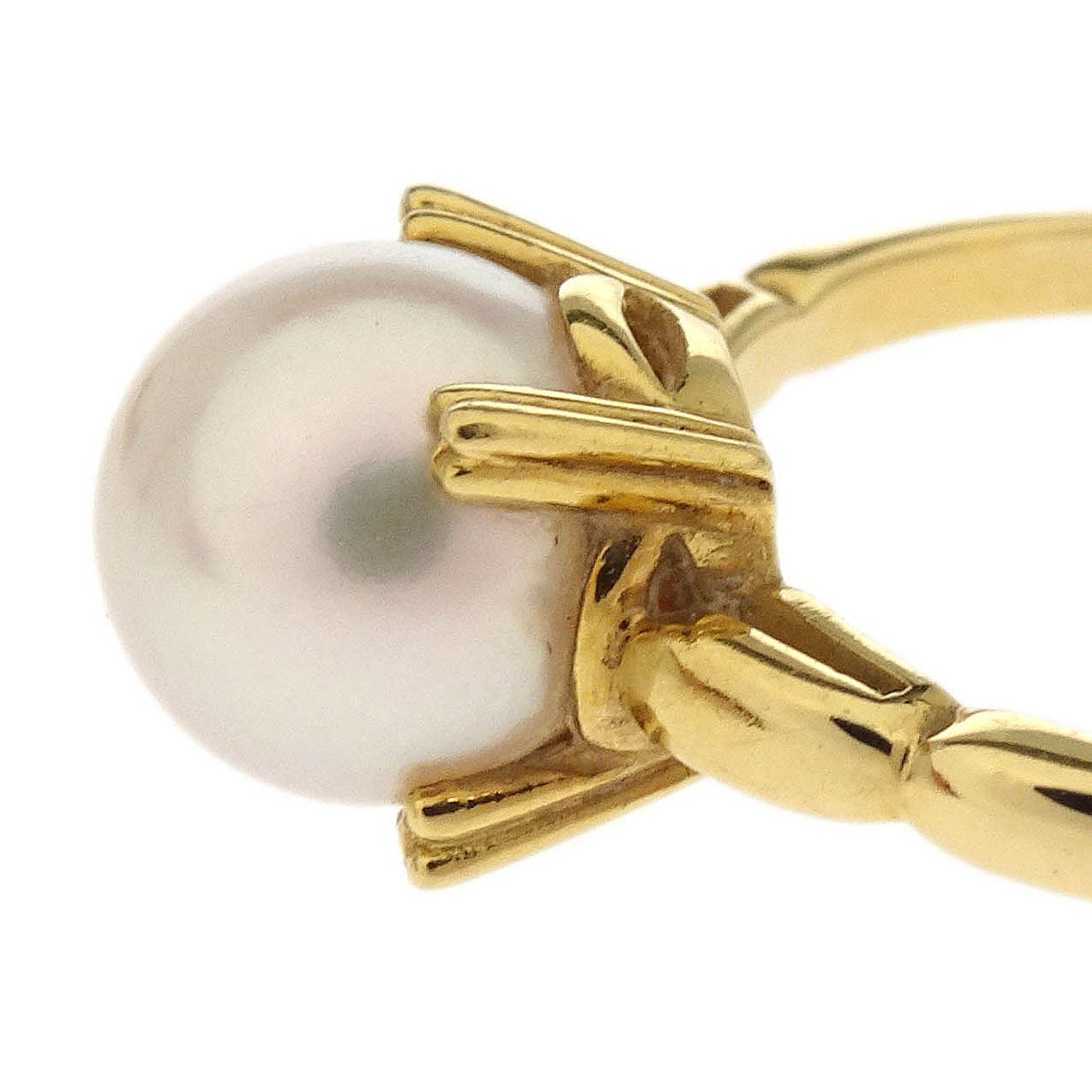 Mikimoto Ring 18K Genuine Pearl Gold #52