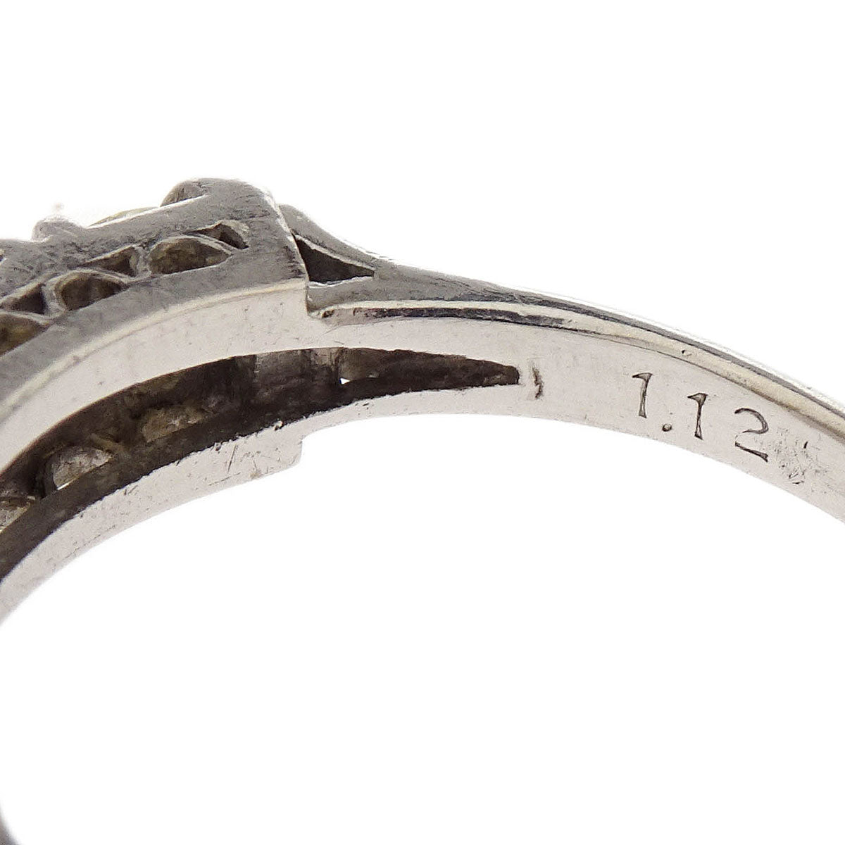 Ring Pt850 Diamond Silver #53