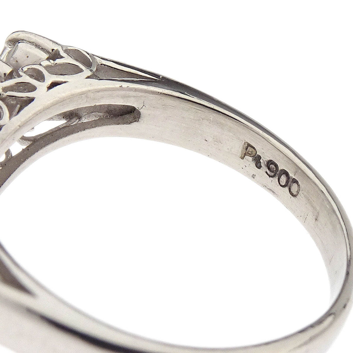 Ring Pt900 Diamond Silver #49