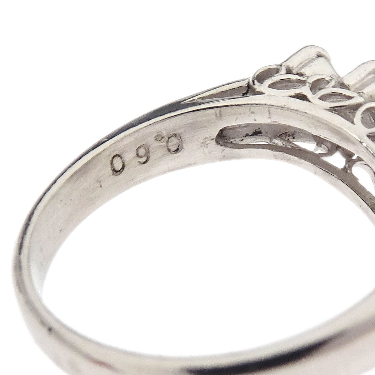 Ring Pt900 Diamond Silver #49