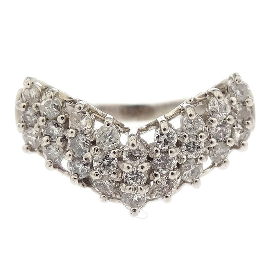 Ring Pt900 Diamond Silver #48