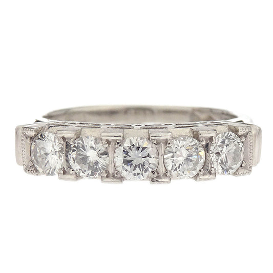 Ring Pt900 Diamond Silver #51