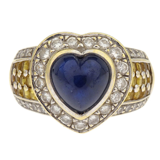 Ring 18KWG Sapphire Diamond #51