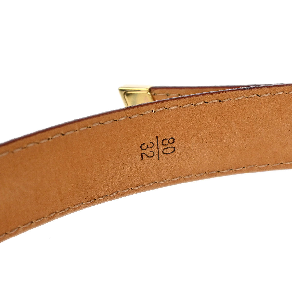 Louis Vuitton White Multicolor Ceinture Carre Belt M9272W #80/32 Small Good