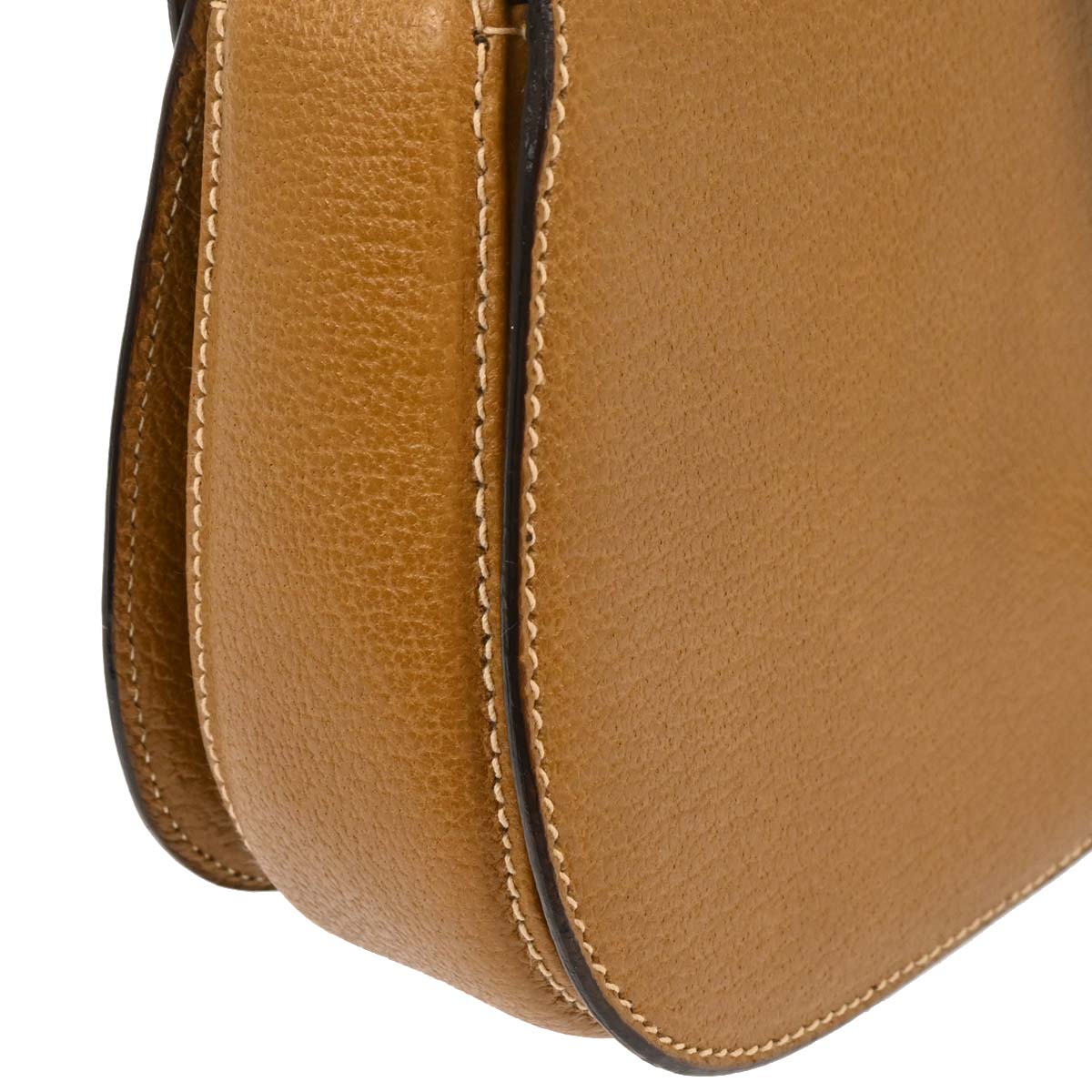 Gucci Brown Pigskin Bamboo 2way Shoulder Handbag